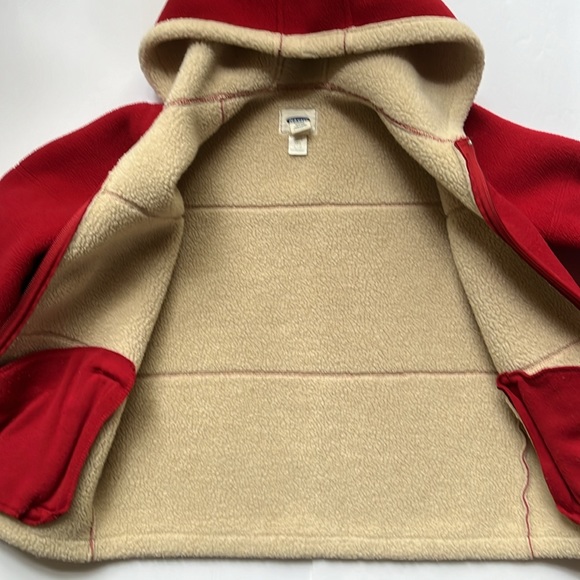 Vintage Old Navy Fleece Hoodie Jacket Red Size 10 - Picture 7 of 8